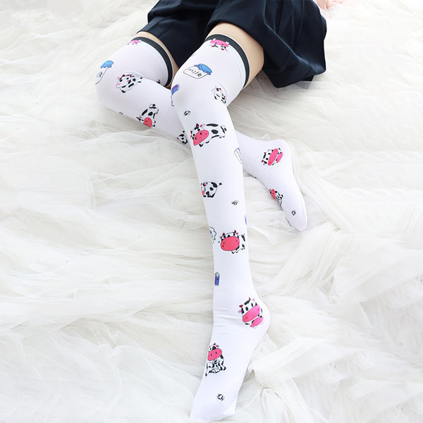 Japanese cute cow print socks yc23648