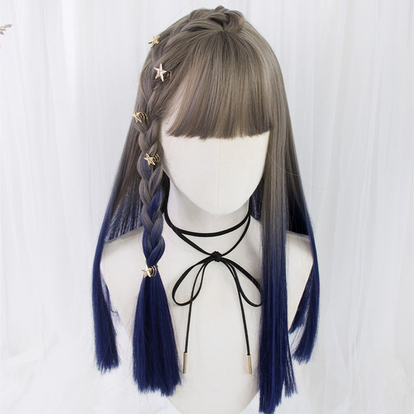 Harajuku Fashion Gradient Long Straight Wig yc23392