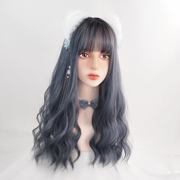 Lolita blue Curly wig YC23978