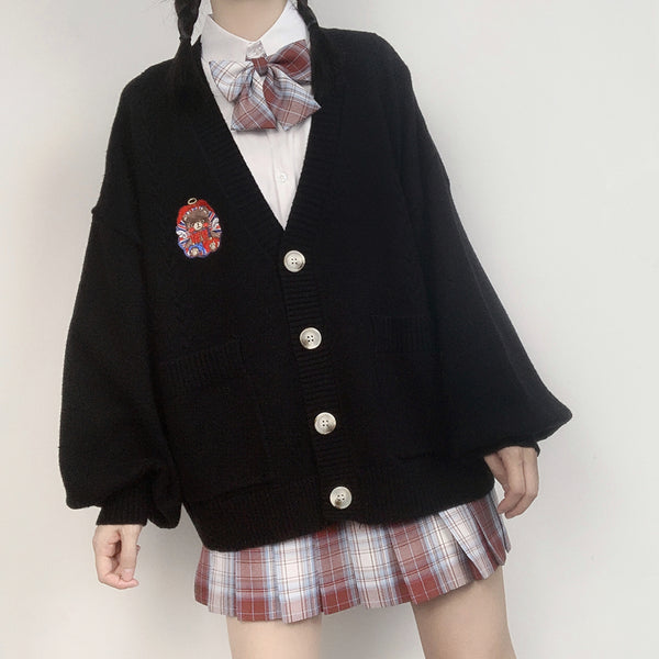 Japanese v-neck cardigan sweater yc23661