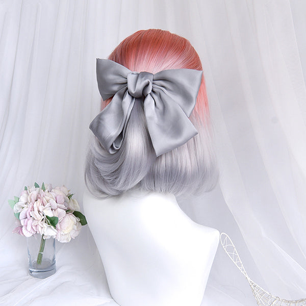 Harajuku lolita pink gray gradient wig yc23587