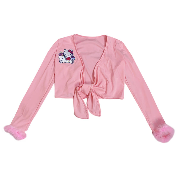 Sweet cute  Kitty bowknot coat yc23621