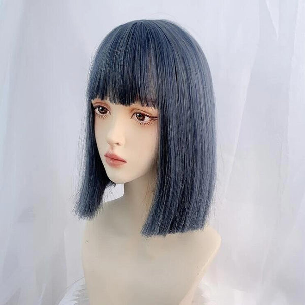 Fashion blue gray wig yc23650