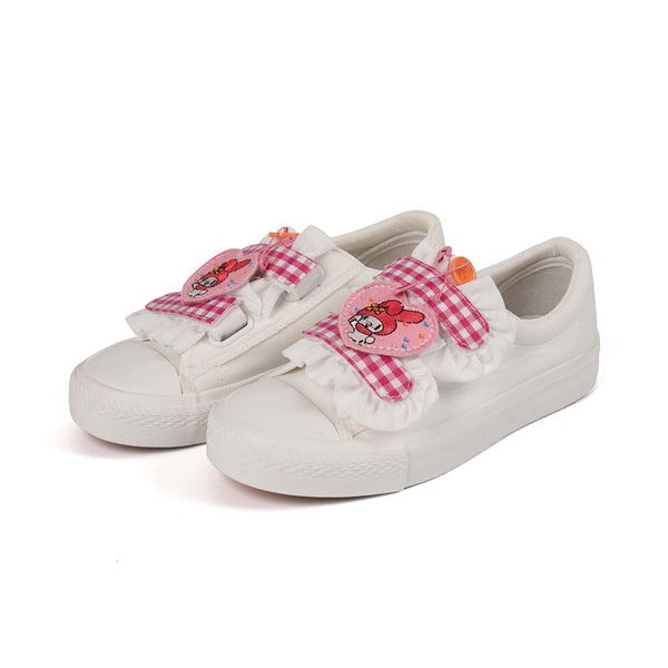 Japanese college style white canvas shoes yc23566