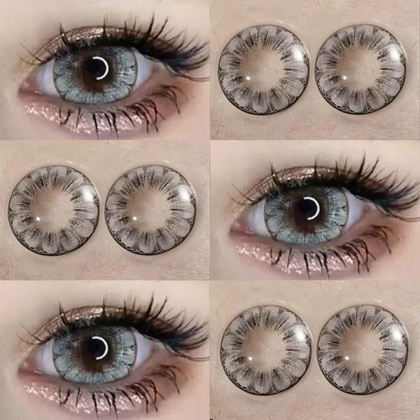 Gray contact lenses (two pieces) yc31366