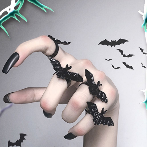 Goth Bat Ring yc22599
