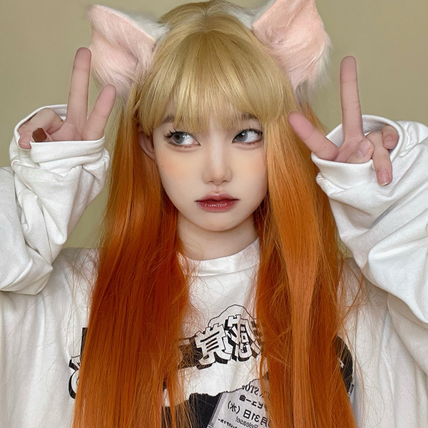 Harajuku gradient orange wig YC24187