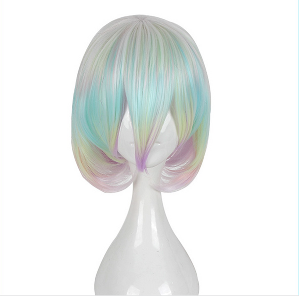 Country of gems Colorful gradient wig (gift Hair net) YC20246