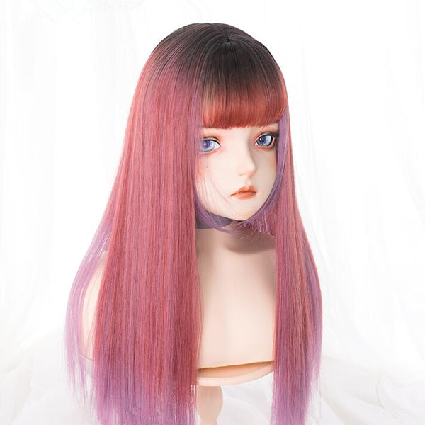 lolita fashion sweet gradient wig yc23421