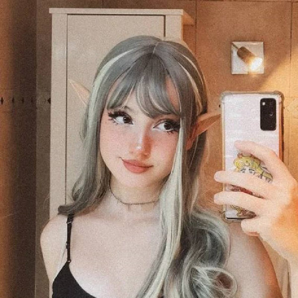 Lolita sisters mixed color wig + cat ears YC22104