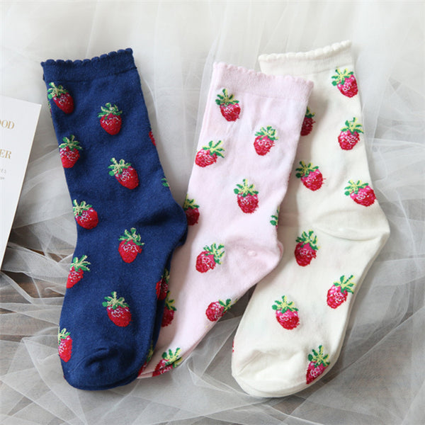 lolita strawberry socks yc23031