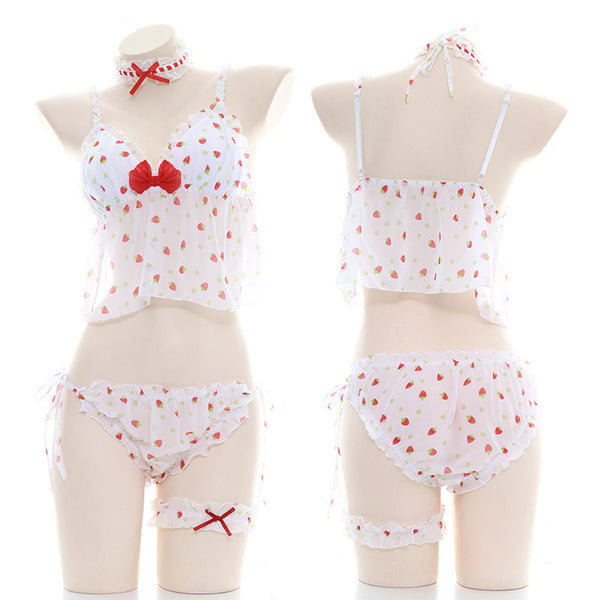 Strawberry Strap Nightdress Set  YC50006