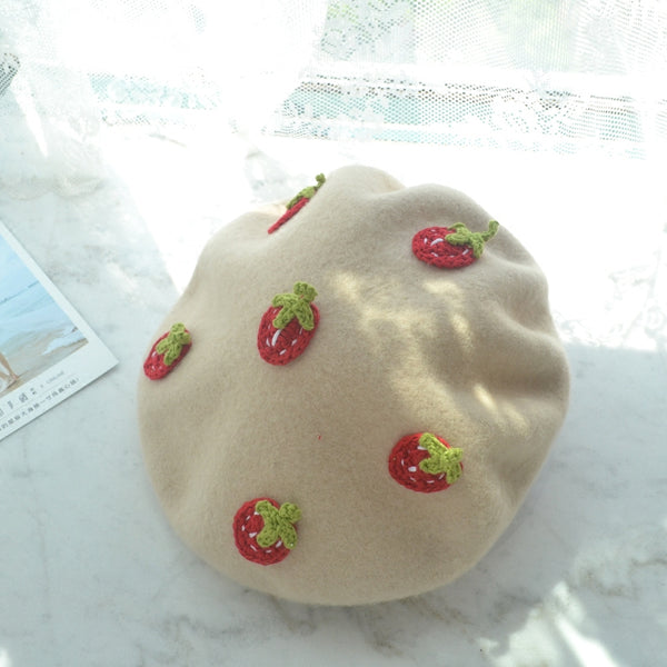 Japanese style strawberry beret yc22992