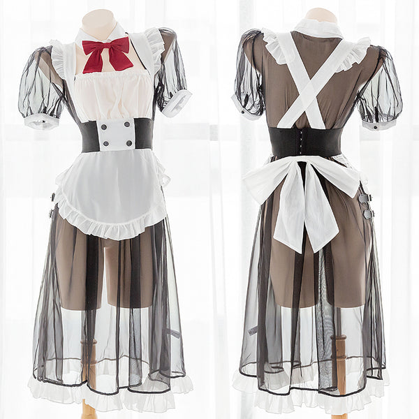 Sexy transparent cos maid costume yc23173