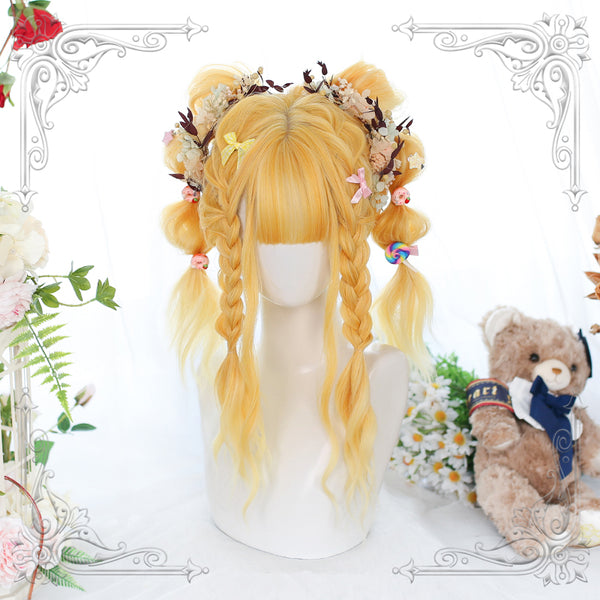 Lolita Fashion Daily Gold Wig yc23607