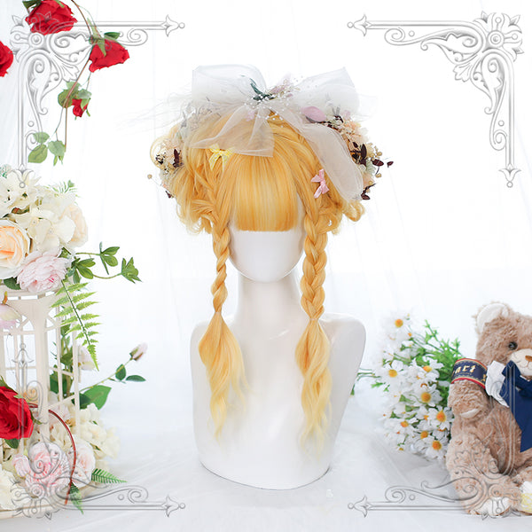 Lolita Fashion Daily Gold Wig yc23607
