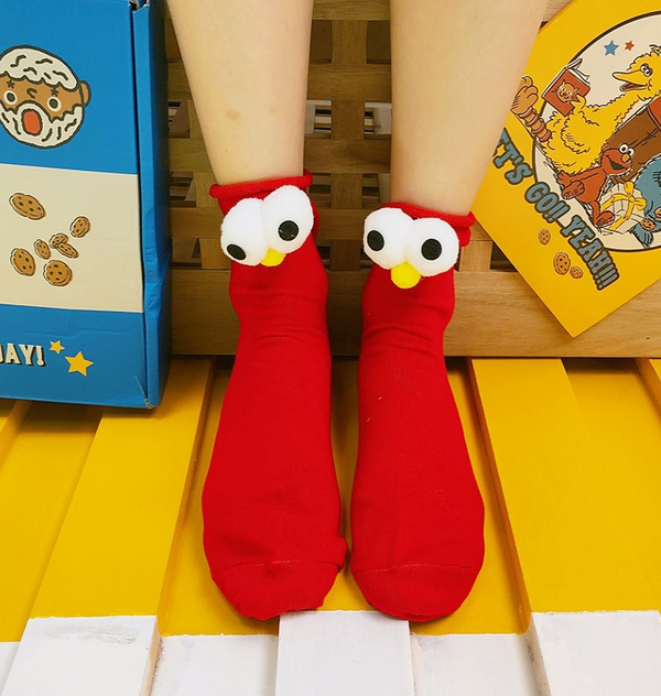 Japanese cute eye socks with 11 color yc20829