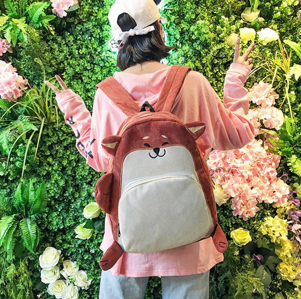Japanese cute fox terrier backpack yc20648