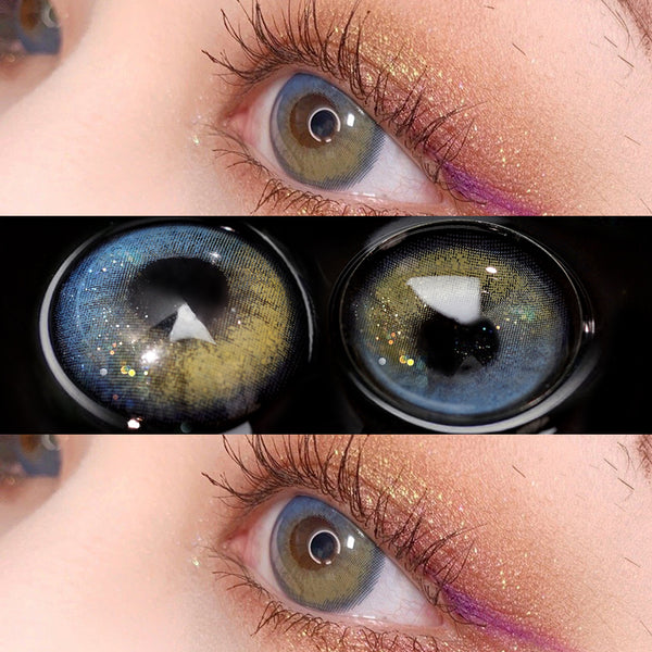 BLUE YELLOW CONTACT LENS (TWO PIECES) YC24062