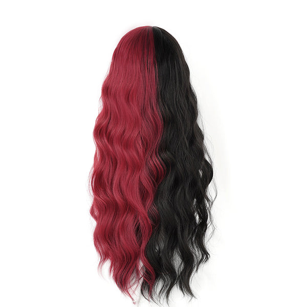 Lolita Harajuku Black Red Curly Wig YC24105