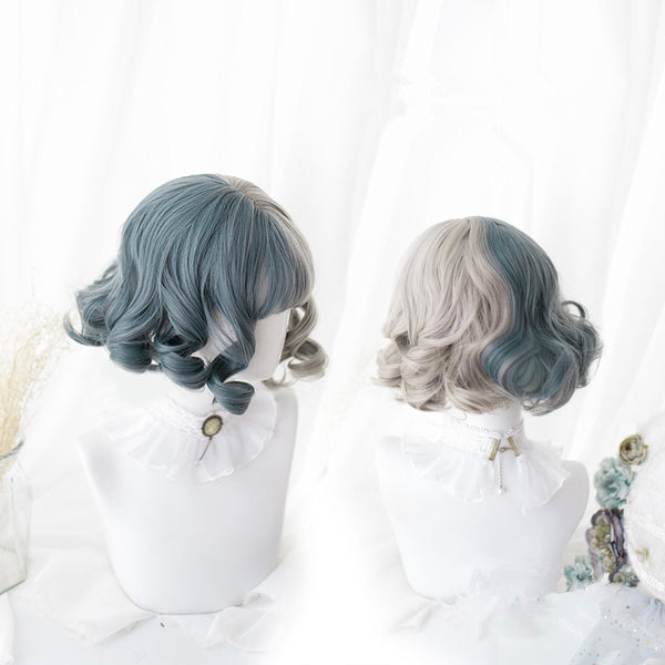 Lolita Khaki Grey Gradual Wig yc20670