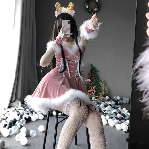 Sexy Halloween/Christmas cos maid outfit YC23717