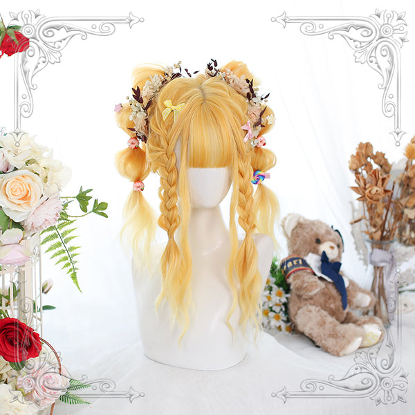 Lolita Fashion Daily Gold Wig yc23607