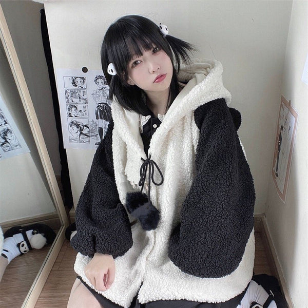 Cute panda plush coat yc50225