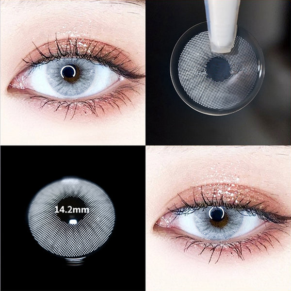 GRAY COLOR CONTACT LENS (TWO PIECES) yc24675