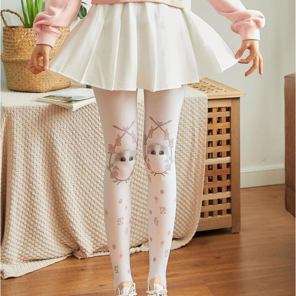 lolita cute cat print pantyhose yc23038