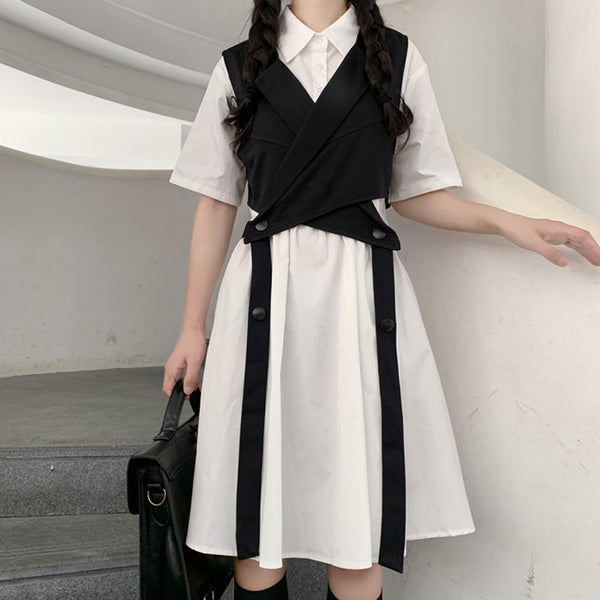 Fashion design vest dress set yc23147 – anibiu
