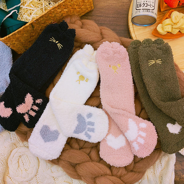 love cat plush cotton socks YC23993