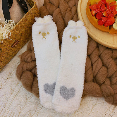 love cat plush cotton socks YC23993
