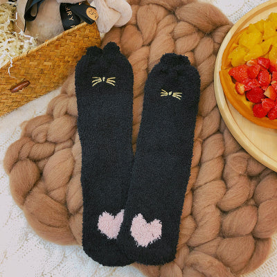 love cat plush cotton socks YC23993