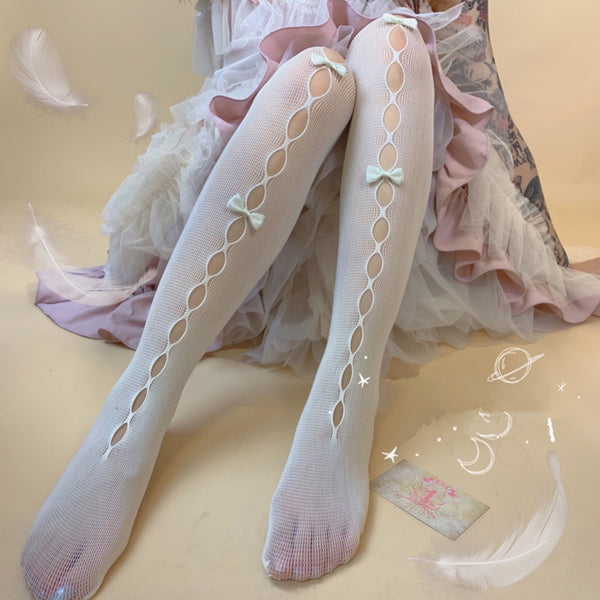 lolita bowknot white pantyhose yc23493