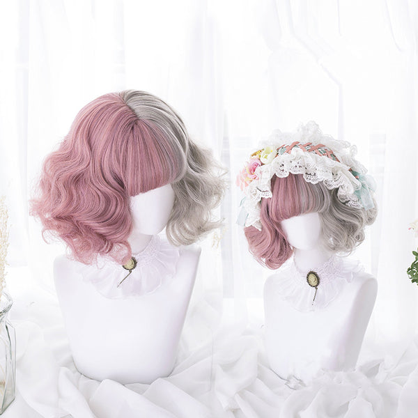 Lolita retro cute mixed color wig yc20672