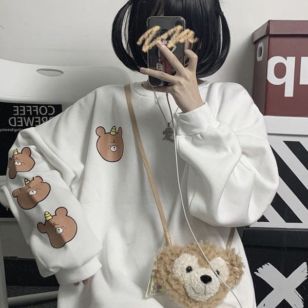 Cute bear (plus velvet) sweater yc23847