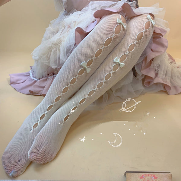 lolita bowknot white pantyhose yc23493