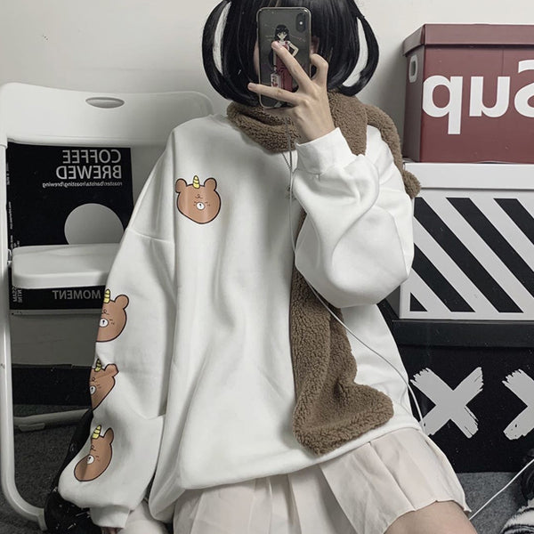 Cute bear (plus velvet) sweater yc23847