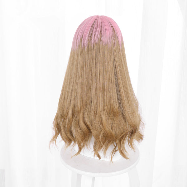 SSSS.DYNAZENON-Yume Minami Pink Brown Curly Wig YC24106