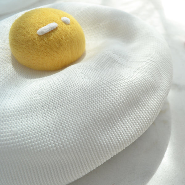 Cute fried egg beret yc23010