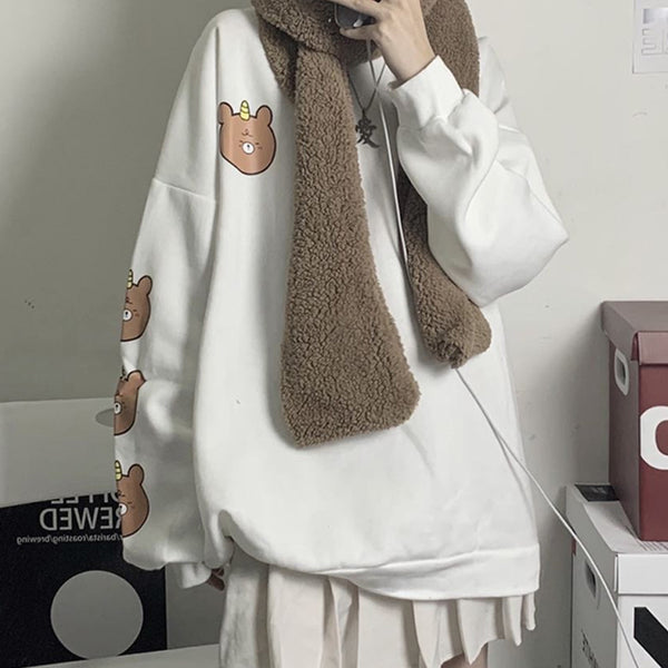 Cute bear (plus velvet) sweater yc23847