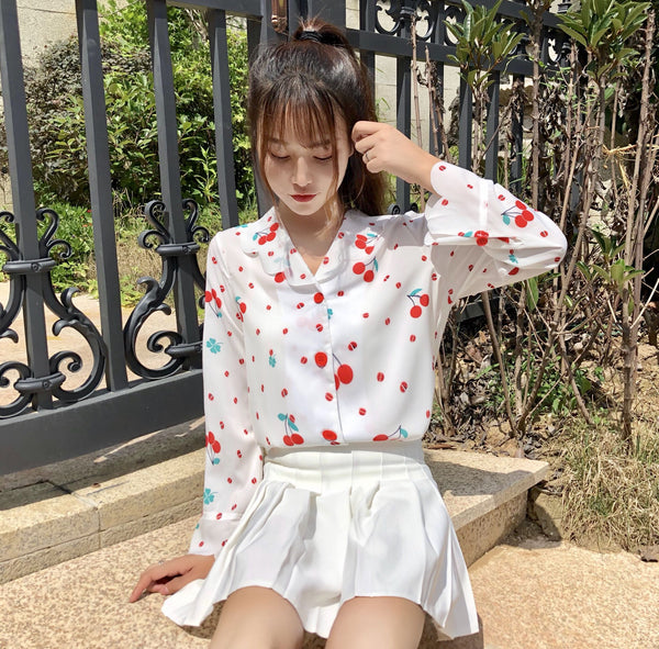 Cute cherry shirt yc21088