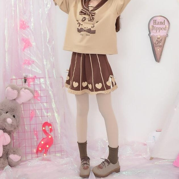 Lolita brown skirt yc23048