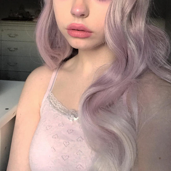 Harajuku Lolita purple cos wigs YC20153