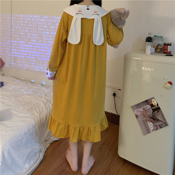 Japanese sweet cute long sleeve nightdress yc23603