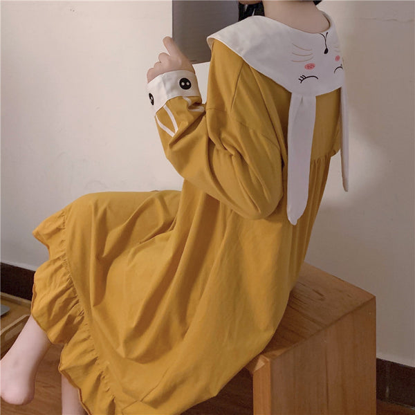 Japanese sweet cute long sleeve nightdress yc23603