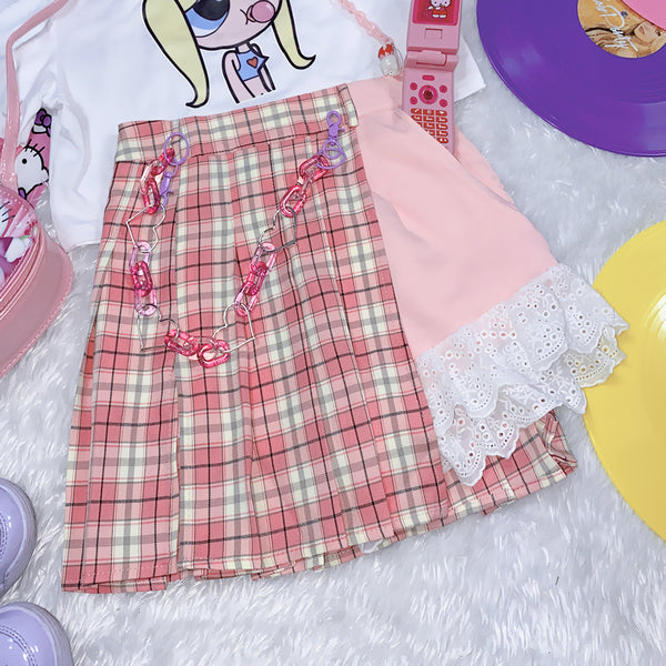 Harajuku sweet plaid pants skirt yc23426