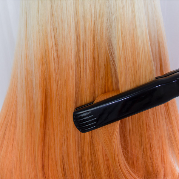 lolita orange white gradient curly wig yc23832