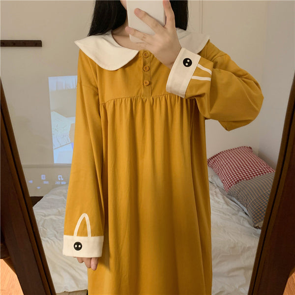 Japanese sweet cute long sleeve nightdress yc23603
